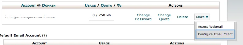configure email client